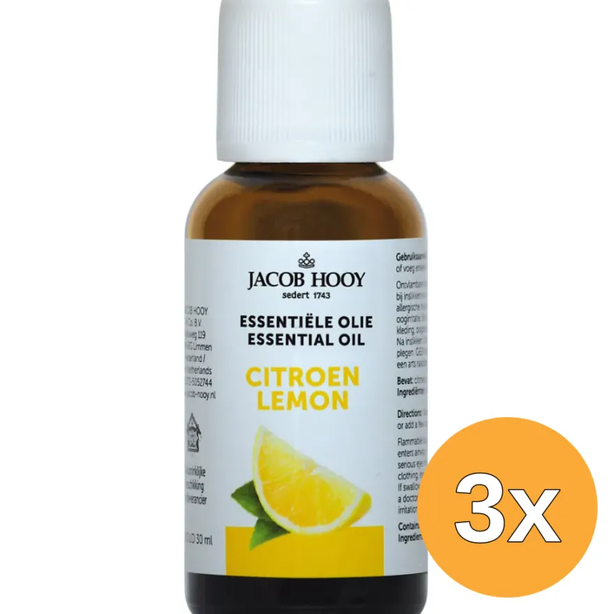 3x Jacob Hooy Citroen olie (30 ml)