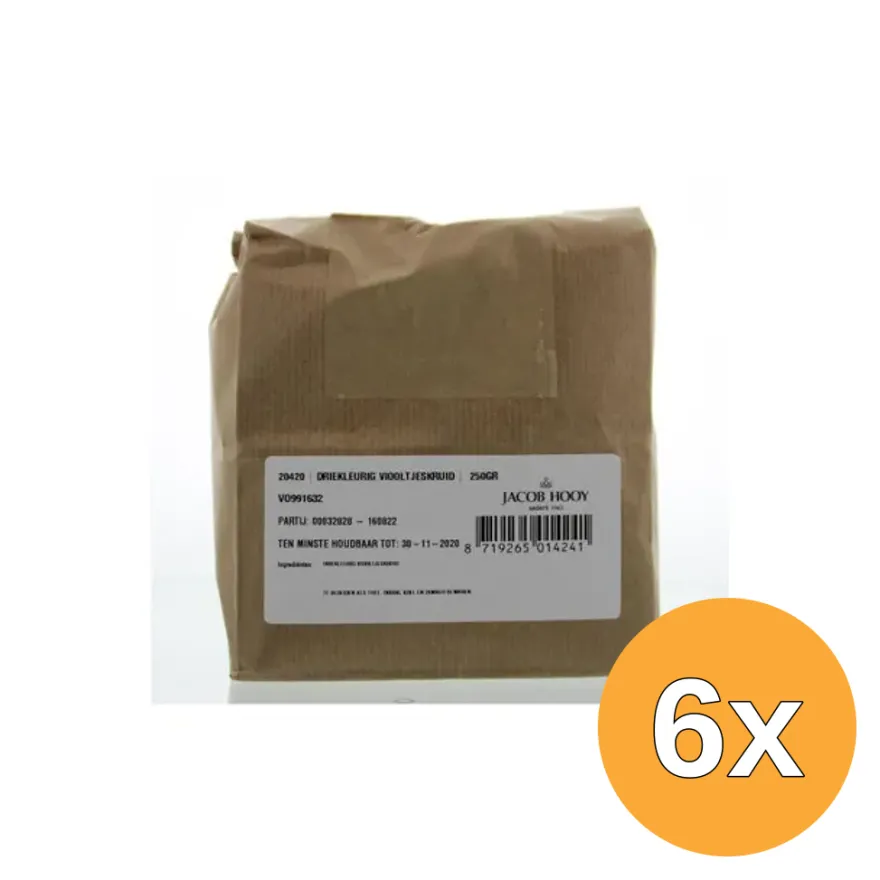 6x Jacob Hooy Driekleurig Viooltjeskruid (250 gr)