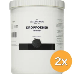 2x Jacob Hooy Droppoeder pot (250 gr)
