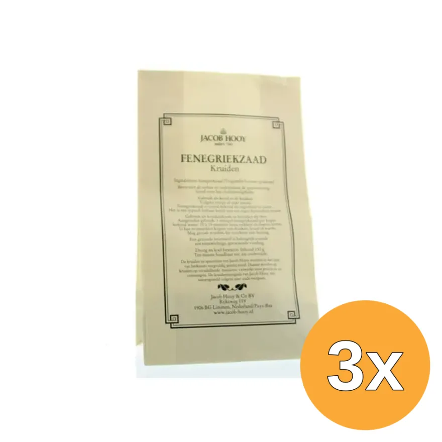 3x Jacob Hooy Fenegriekzaad (150 gr)