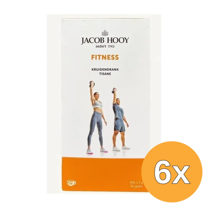 6x Jacob Hooy Fitness Thee (20 zakjes)