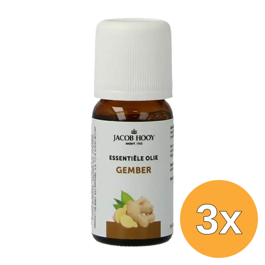 3x Jacob Hooy Gember olie (10 ml)