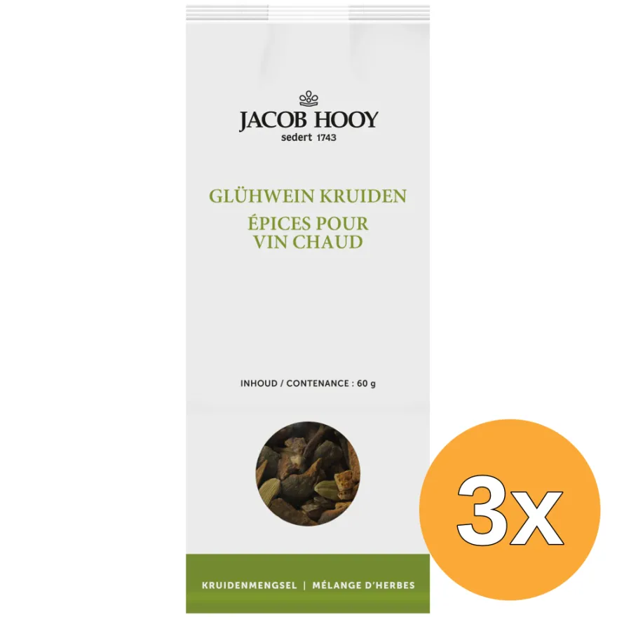 3x Jacob Hooy Glühwein (60 gr)