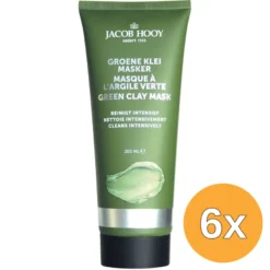 6x Jacob Hooygroene Klei masker (200 ml)