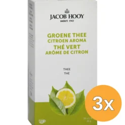 3x Jacob Hooygroene Thee Citroen (20 stuks)