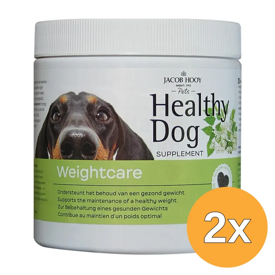 2x Jacob Hooy Healthy Dog Weightcare (80 stuks)