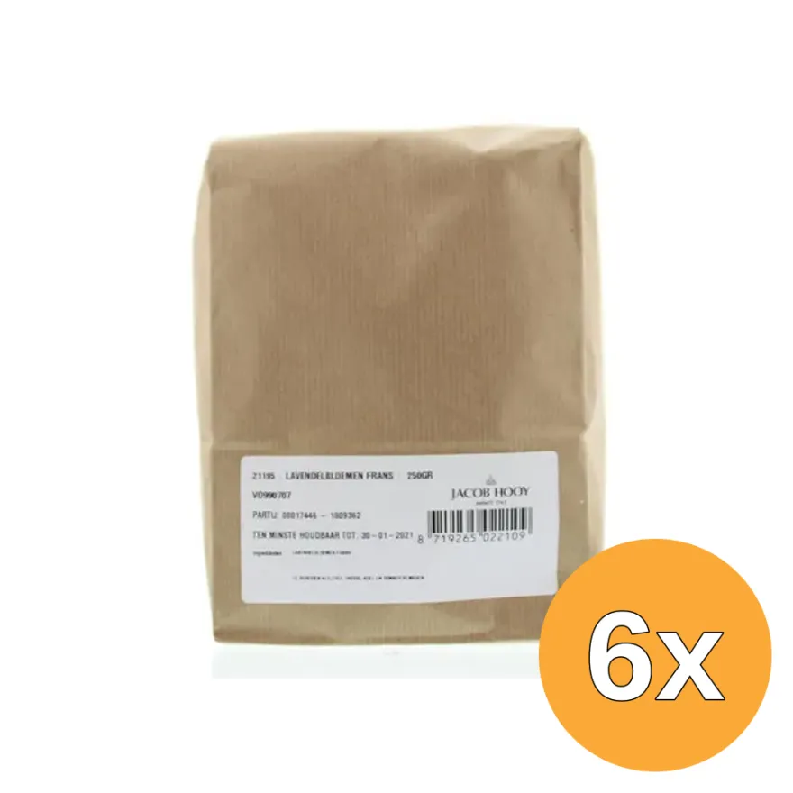 6x Jacob Hooy Lavendelbloemen (250 gr)