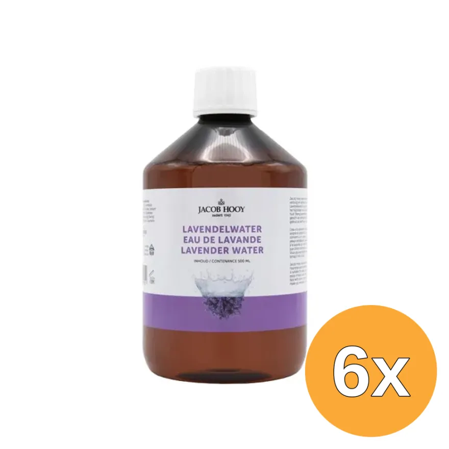 6x Jacob Hooy Lavendelwater (500 ml)