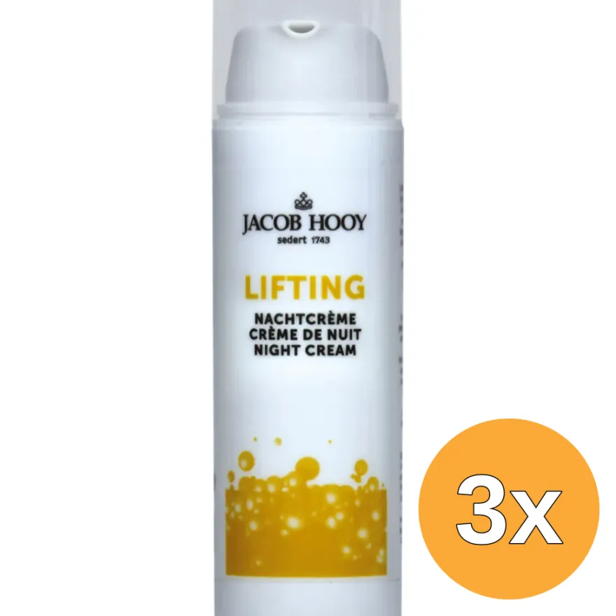 3x Jacob Hooy Lifting Nachtcrème (50 ml)