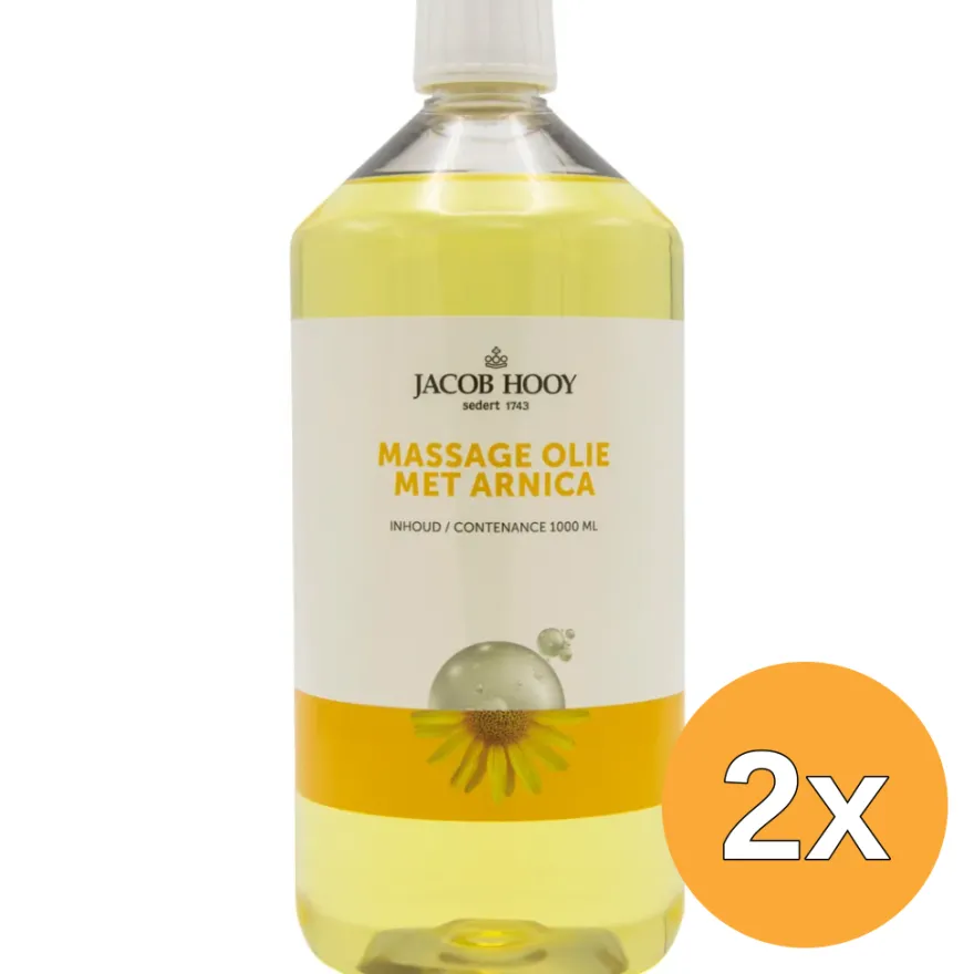 2x Jacob Hooy Massageolie met natuurlijke arnica (1000 ml)