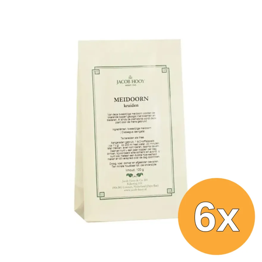 6x Jacob Hooy Meidoornkruiden (100 gr)