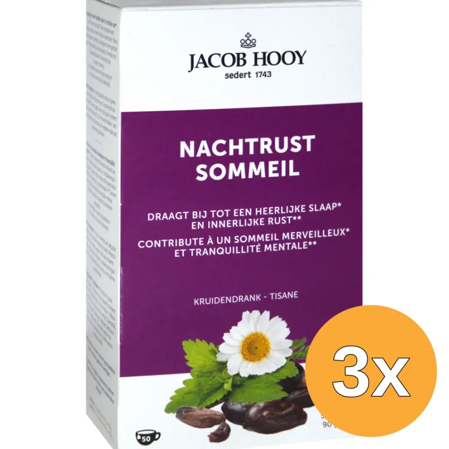 3x Jacob Hooy Nachtrust Theezakjes (50 stuks)
