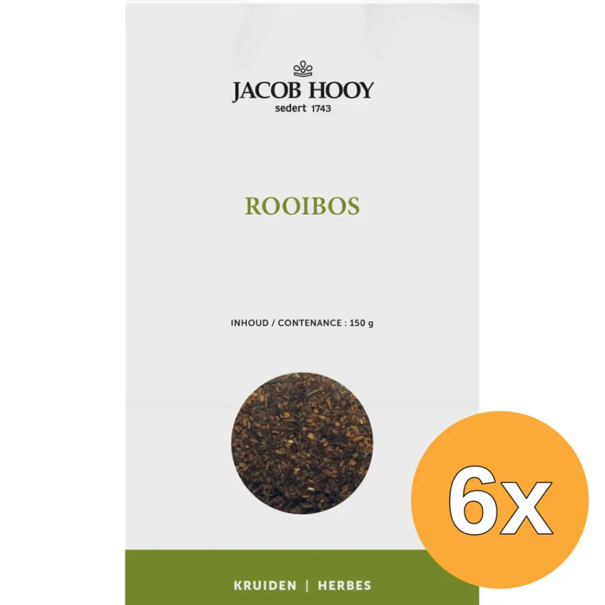 6x Jacob Hooy Rooibos Thee (150 gr)