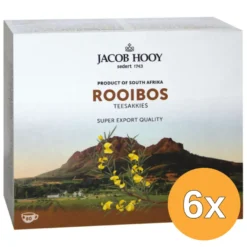 6x Jacob Hooy Rooibosthee Sakkies (80 stuks)