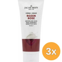 3x Jacob Hooy Rozencreme (75 ml)