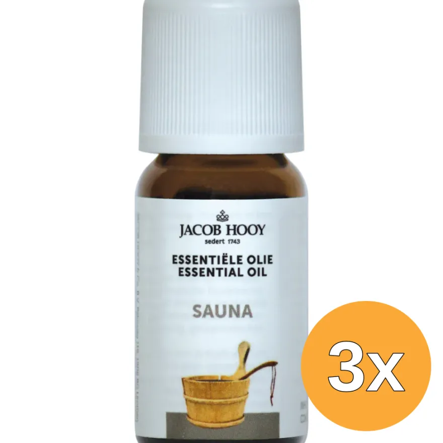 3x Jacob Hooy Sauna olie (10 ml)
