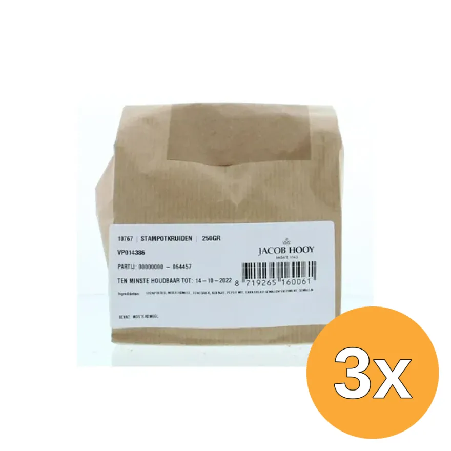 3x Jacob Hooy Stamppotkruiden (250 gr)