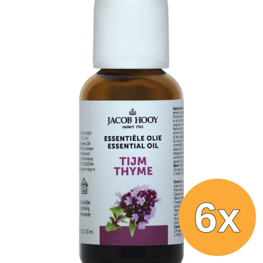 6x Jacob Hooy Tijm Olie (30 ml)