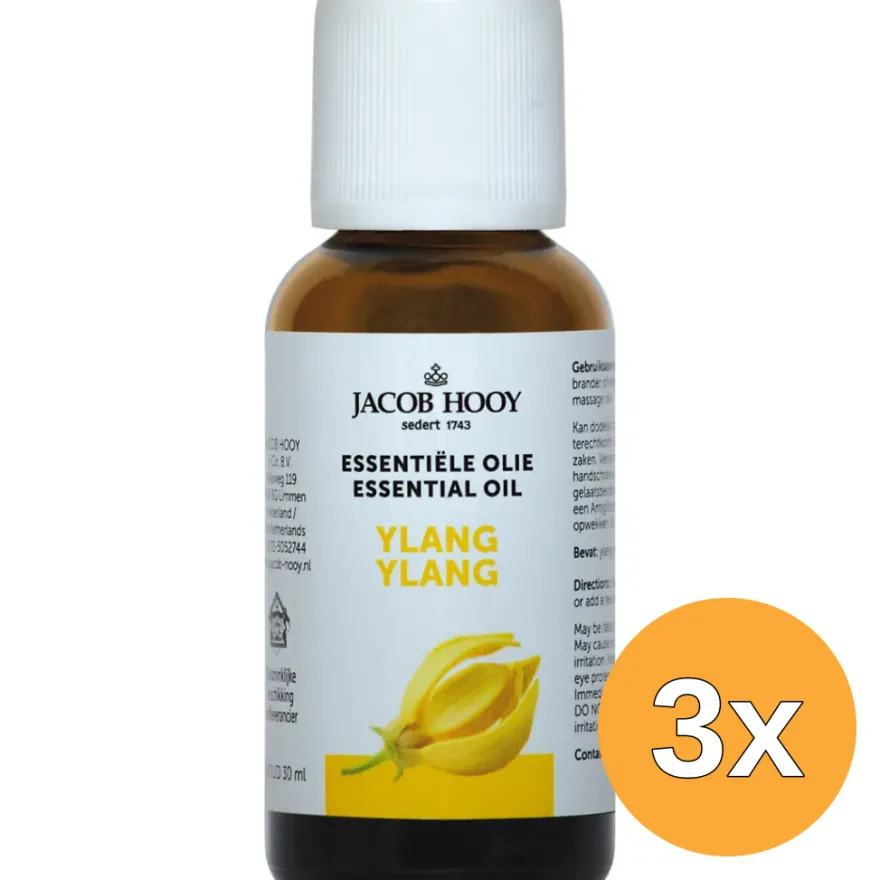3x Jacob Hooy Ylang ylang olie (30 ml)