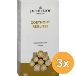 3x Jacob Hooy Zoethout Thee (20 stuks)