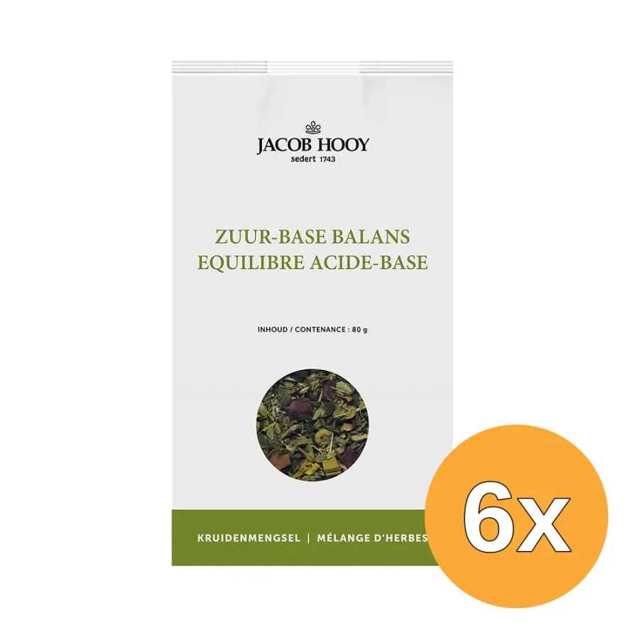 6x Jacob Hooy Zuur Base Balans (80 gr)