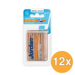 12x Jordan Tandenstoker extra dun (105 stuks)