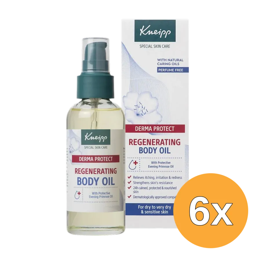 6x Kneipp Body Oil Derma Protect (Met Pompje) (6 x 100 ml)