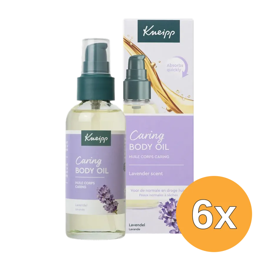 6x Kneipp Body Oil Relaxing (Met Pompje) (6 x 100 ml)