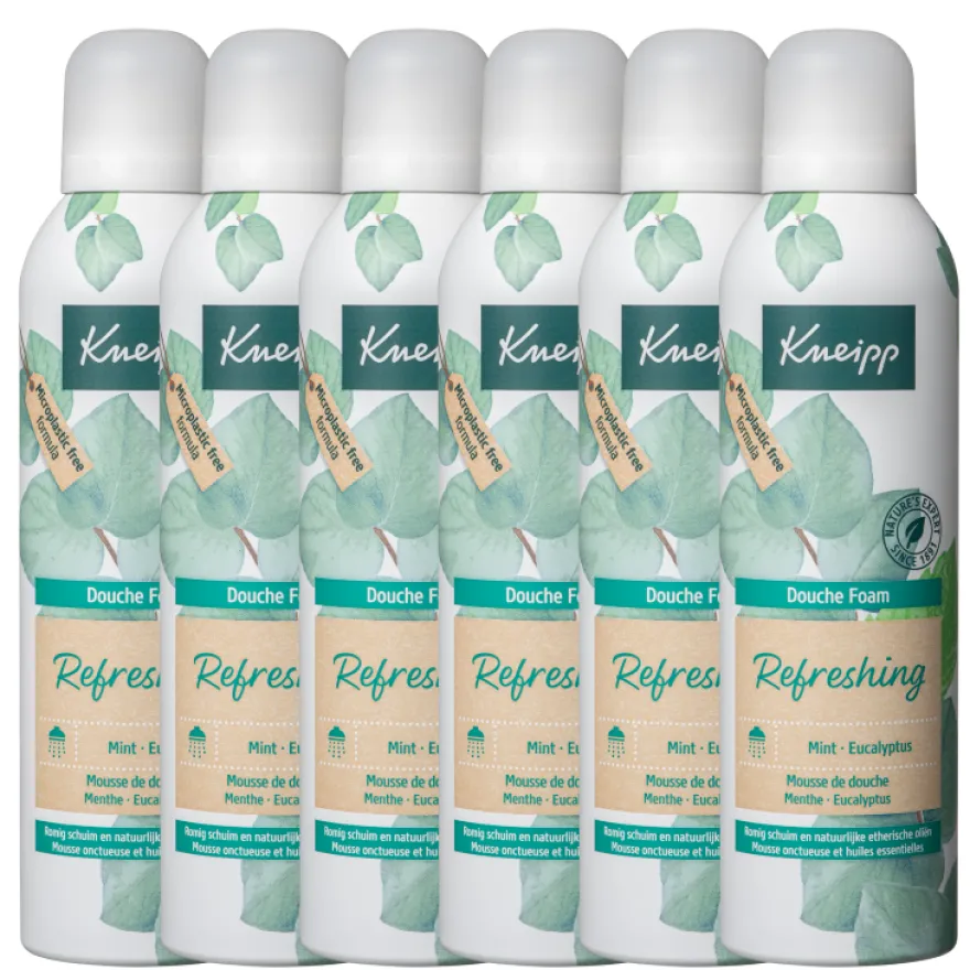 6x Kneipp Douche foam refreshing (200 ml)