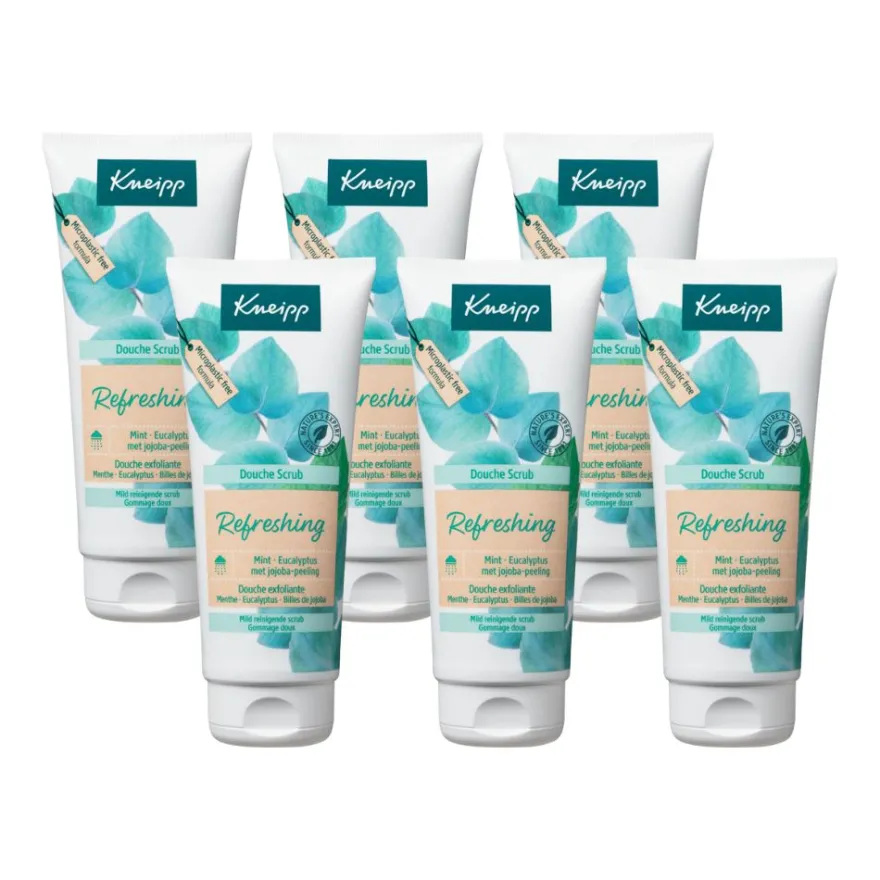 6x Kneipp Douchescrub mint eucalyptus (200 ml)