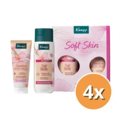 4x Kneipp Geschenk set Soft Skin Moments (1 x 200 ml + 1 x 75 ml)