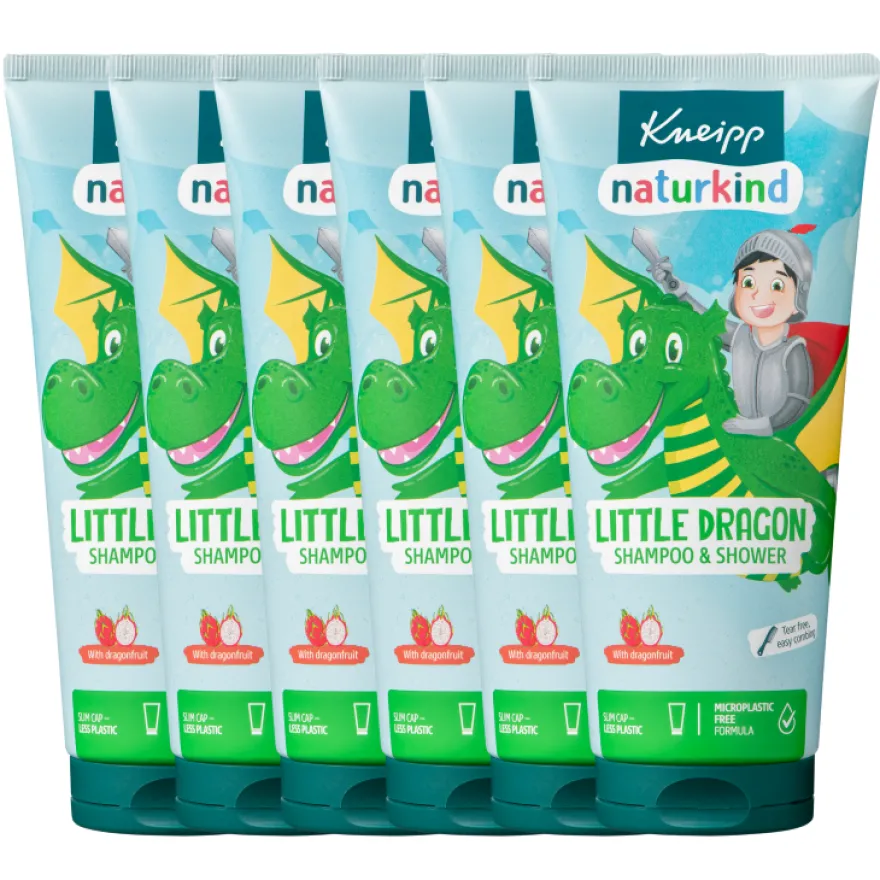 6x Kneipp Kids shampoo/douche drakenkracht (200 ml)