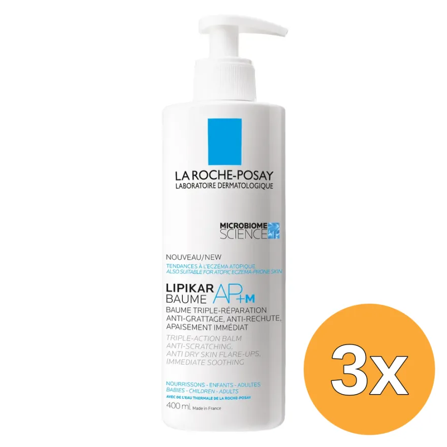 3x La Roche-Posay Lipikar Balsem AP+ (400 ml)
