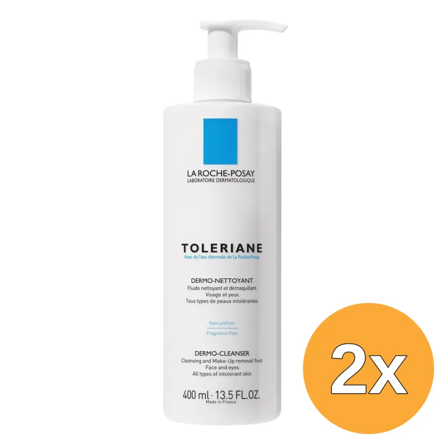 2x La Roche-Posay Toleriane Dermo Cleanser Face & Eyes (400 ml)