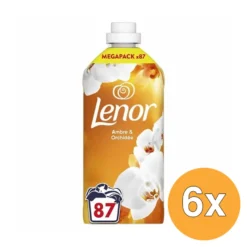 6x Lenor Wasverzachter Amber & Orchidee 87 Wasbeurten (1872 ml)