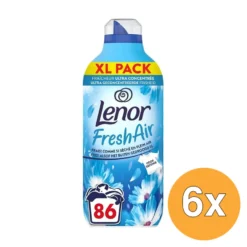 6x Lenor Wasverzachter Fresh Air Morning Fresh 86 Wasbeurten (1204 ml)