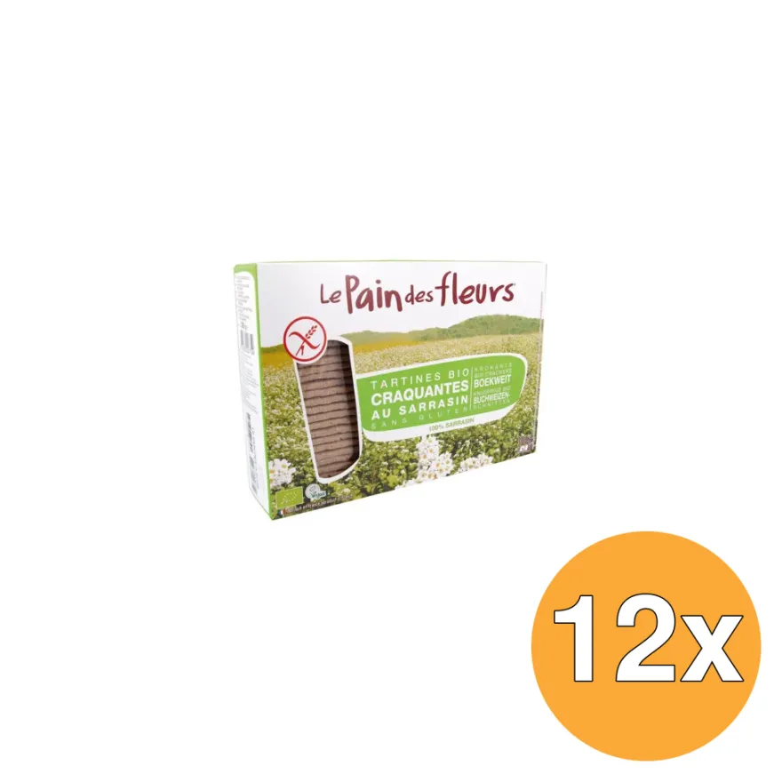 12x Le Pain Des Fleurs Boekweit Crackers Bio (300 gr)