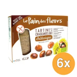 6x Le Pain Des Fleurs Tamme Kastanje Crackers Bio (300 gr)