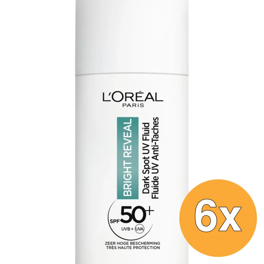 6x L’Oréal Paris Bright Reneal Fluid Niacinamide SPF 50 (50 ml)