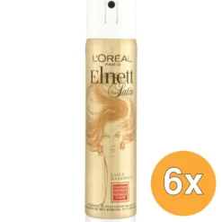 6x L’Oréal Paris Elnett Satin Normaal Rood (75 ml)
