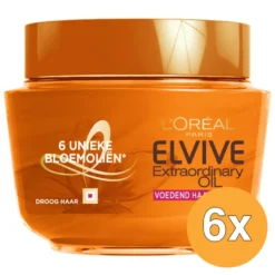 6x L’Oréal Paris Elvive Masker Extraordinary Oil Dry Hair (300 ml)