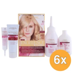 6x L’Oréal Paris Excellence Creme 10 Extra Lichtblond (1 set)