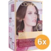6x L’Oréal Paris Excellence Creme 6,3 Donker Goudblond (1 set)