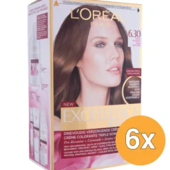 6x L’Oréal Paris Excellence Creme 6,3 Donker Goudblond (1 set)