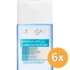 6x L’Oréal Paris Oogreinigingslotion Gevoelig (125 ml)