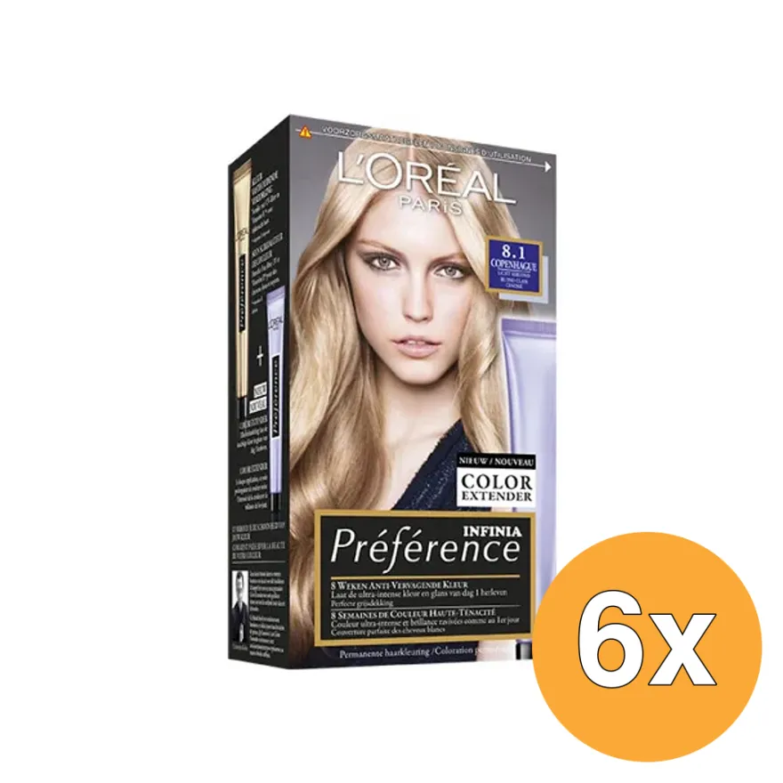 6x L’Oréal Paris Preference 8.1 Copenhague (1 set)
