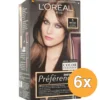 6x L’Oréal Paris Preference 5 Lichtbruin (1 set)