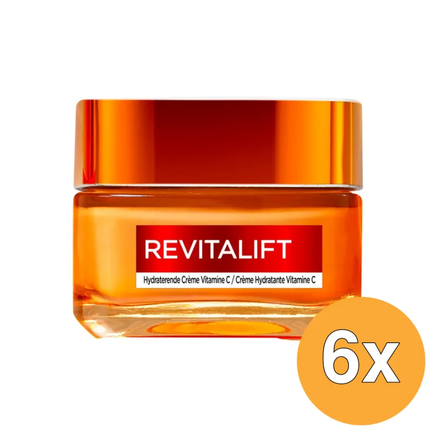 6x L’Oréal Paris Revitalift Dagcreme Vitamine C Brightening (50 ml)