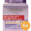 6x L’Oréal Paris Revitalift Filler Dagcreme Anti Aging SPF50 (50 ml)