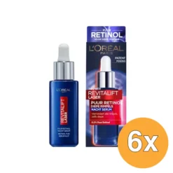 6x L’Oréal Paris Revitalift Laser X3 Nachtserum Retinol (30 ml)